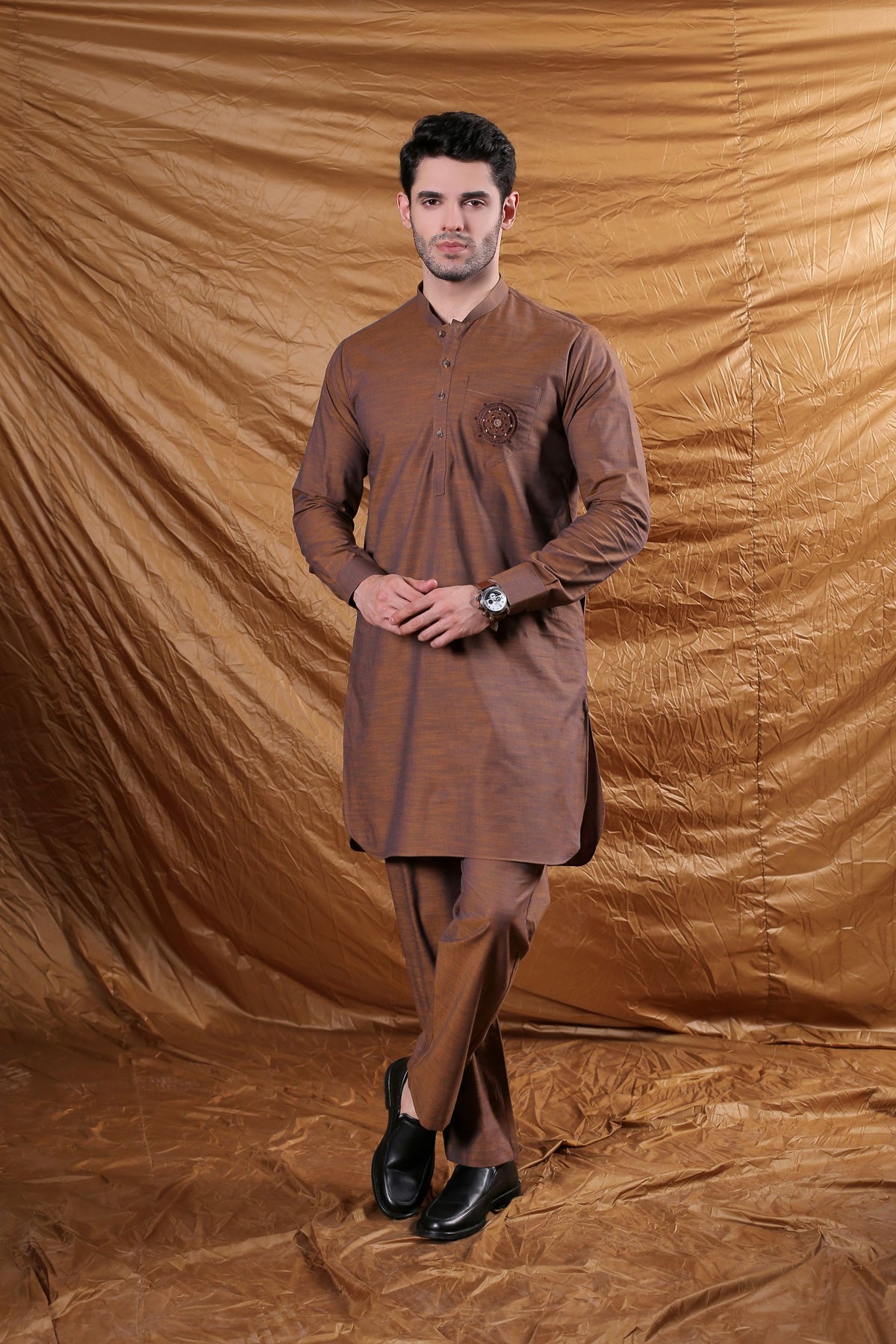 Buy Blue Linen Silk Kurta Set For Men by Jatin Malik Online at Aza Fashions.